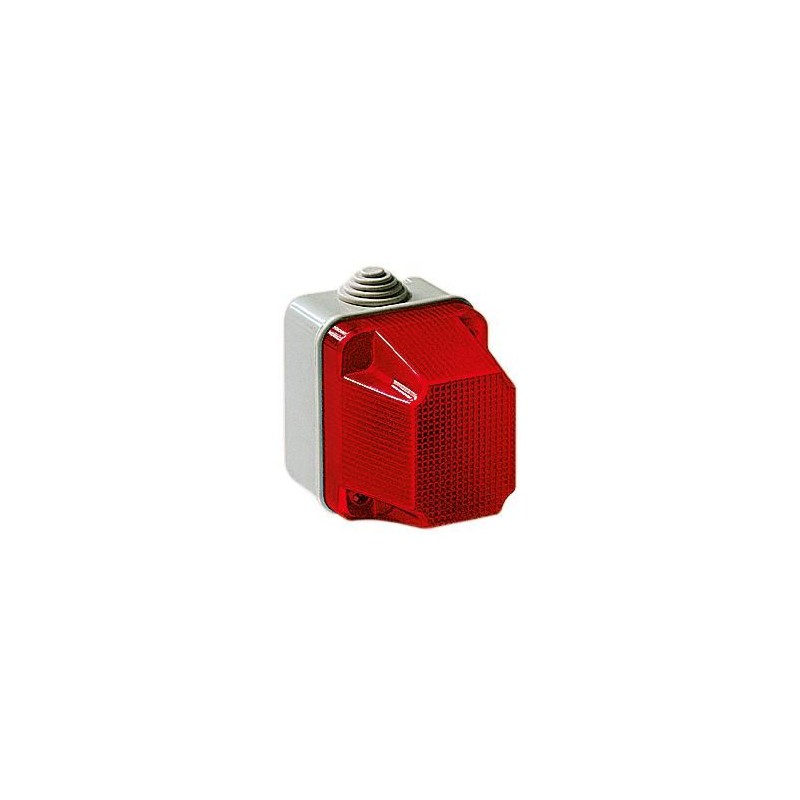 Cassetta di segnalazione colore Rossa lampada E14 ELETTROCANALI EC320R