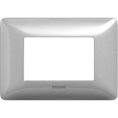 Placca Matix 3 Moduli Silver BTICINO AM4803MSL