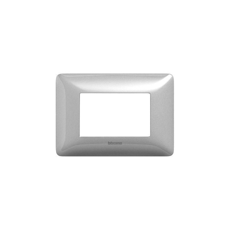 Placca Matix 3 Moduli Silver BTICINO AM4803MSL