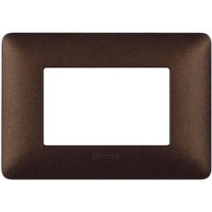 Placca Matix 3 Moduli Marrone Caffe BTICINO AM4803TGG