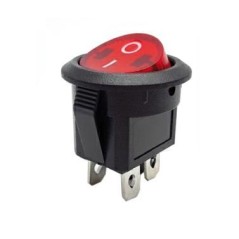 Interruttore bipolare a bilancere luminoso rosso 230V On-Off KONELCO GBC 24234072