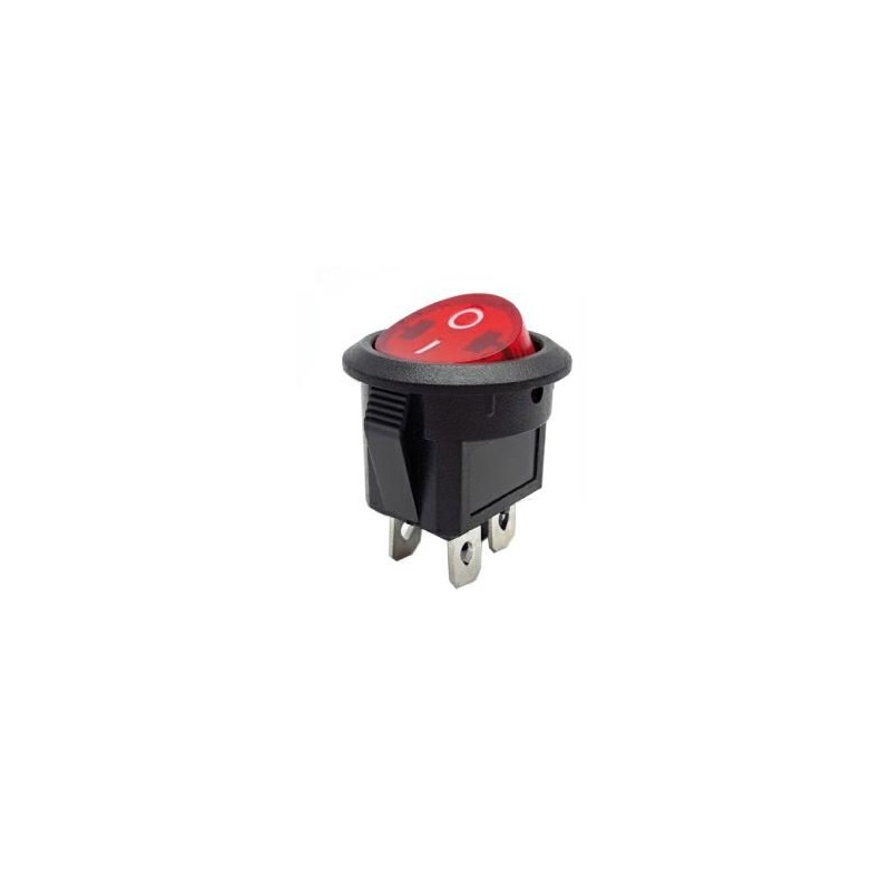 Interruttore bipolare a bilancere luminoso rosso 230V On-Off KONELCO GBC 24234072