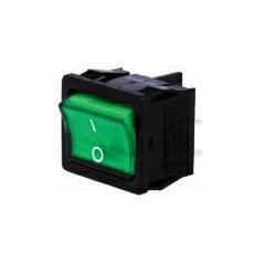 Interruttore a bascula bipolare luminoso Verde 230V KONELCO GBC 24234720