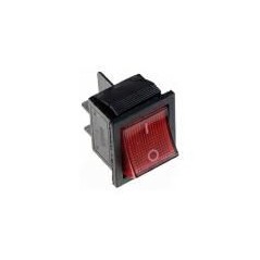 Interruttore a bascula bipolare luminoso Rosso 230v On-Off KONELCO GBC 24231000