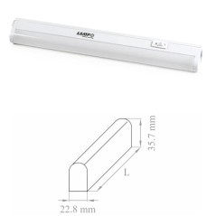 Reglette a LED T5 4W 3000K 275 mm con interruttore LAMPO PT5LED/4W/BC