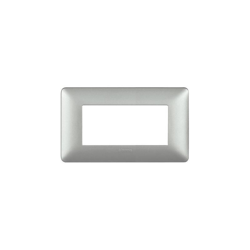 Placca Matix 4 Moduli Silver BTICINO AM4804MSL