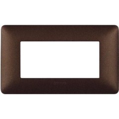 Placca Matix 4 Moduli Marrone Caffe BTICINO AM4804TGG