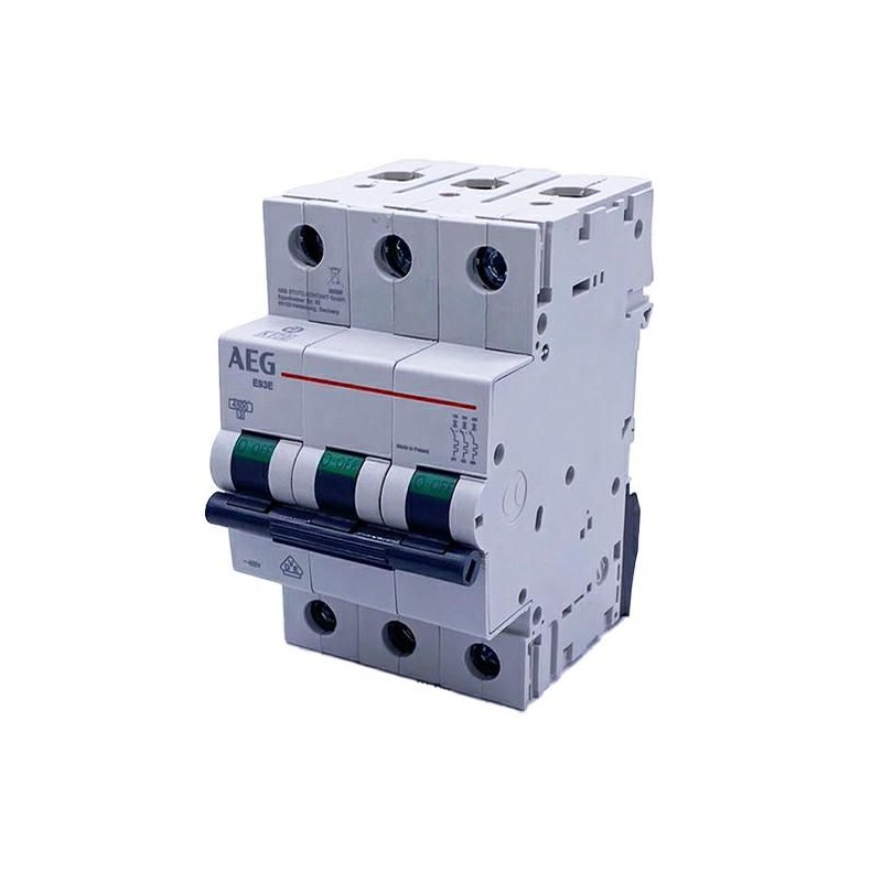 INTERRUTTORE MAGNETOTERMICO AEG 10A 3P 4.5KA 3 MODULI 552647