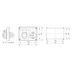 Presa interbloccata 3P+N+T 16A IP44 380V senza cassetta GEWISS GW66109