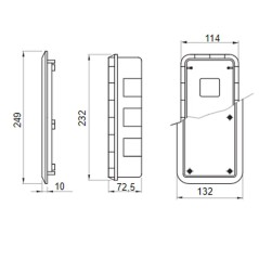 Cassetta incasso verticale per prese interbloccate GEWISS GW66683N