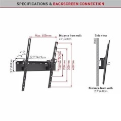 Supporto per TV Piatto Inclinabile 13" -58" pollici BARKAN E314