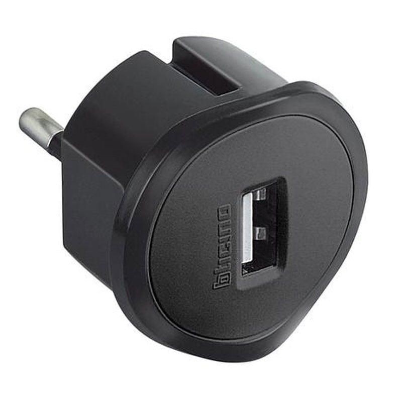 Adattatore presa USB 1,5A con spina tedesca antracite BTICINO S3625GU