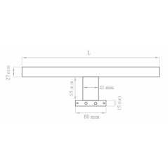 Faretto Per Specchi Cromato 7.5W 600mm LAMPO TB60CRBN