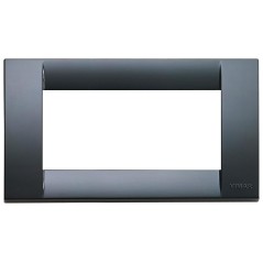 Placca 4 moduli tecnopolimero grigio grafite Idea VIMAR 16744.15