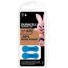 6 BATTERIE ACUSTICHE DURACELL FORMATO 675