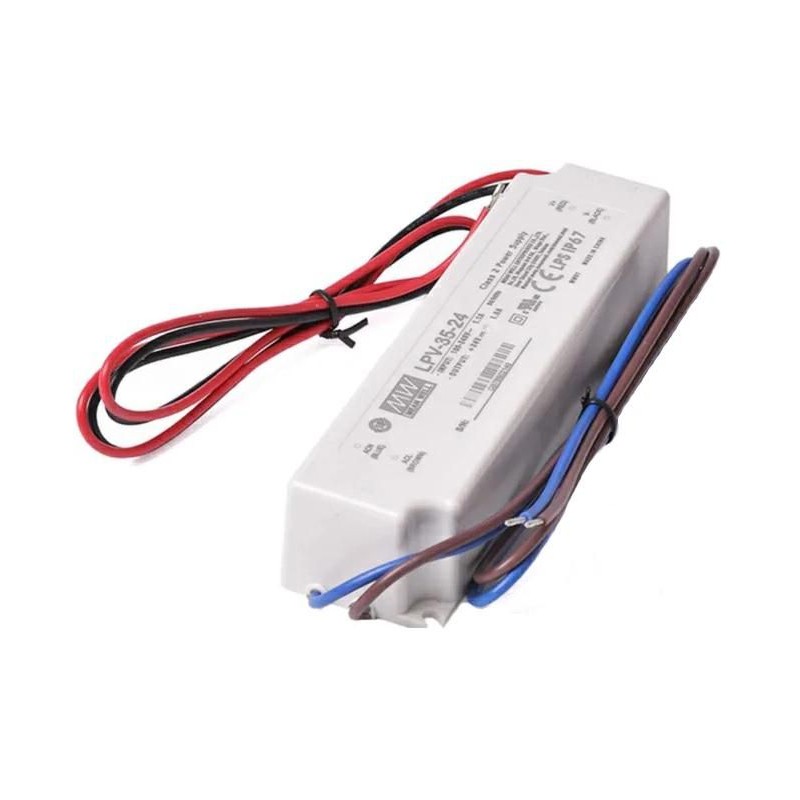 Alimentatore Switching 35W 24V 1,5A IP67 MEAN WELL LPV-35-24