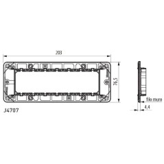 Supporto 7 moduli fissaggio viti MatixGO BTICINO J4707